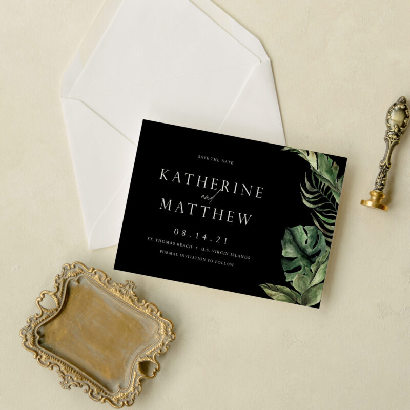 Save the date card - Tamarindo design