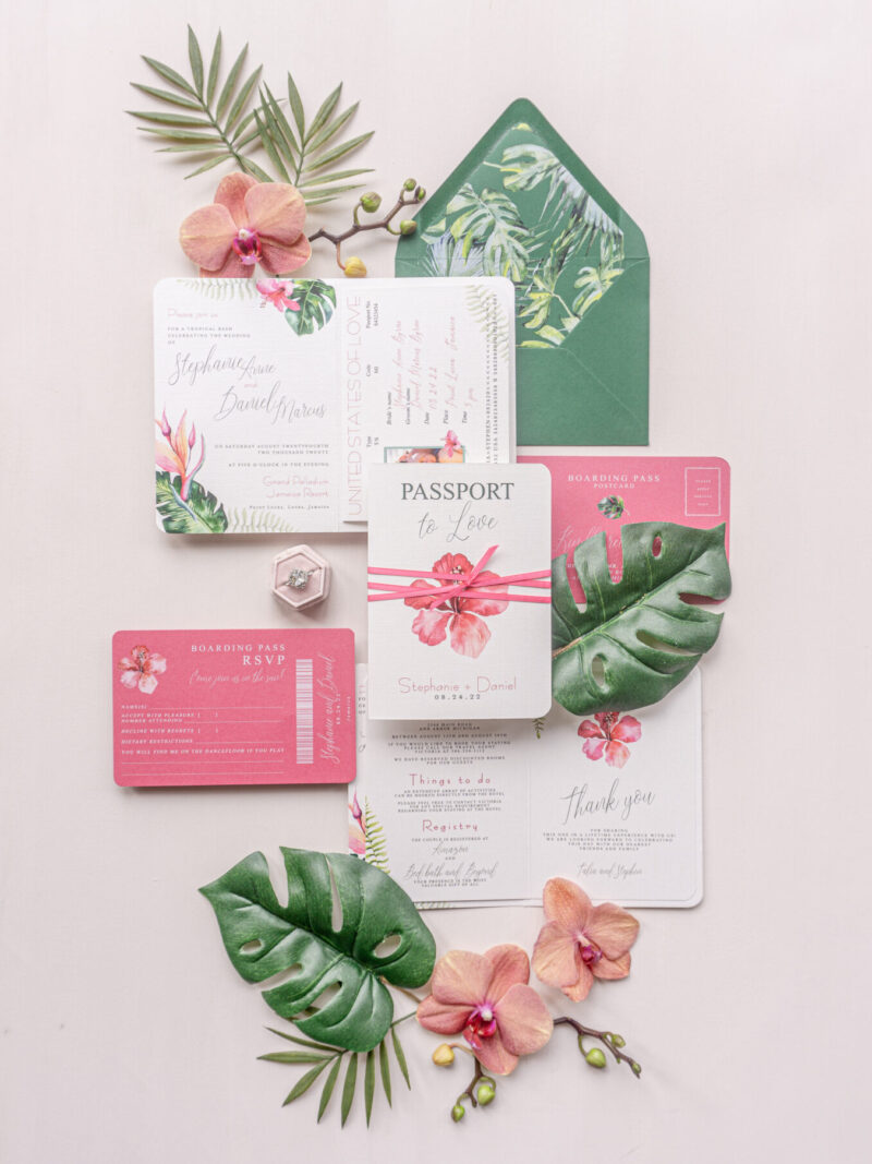 passport invitation for destination wedding hawaii