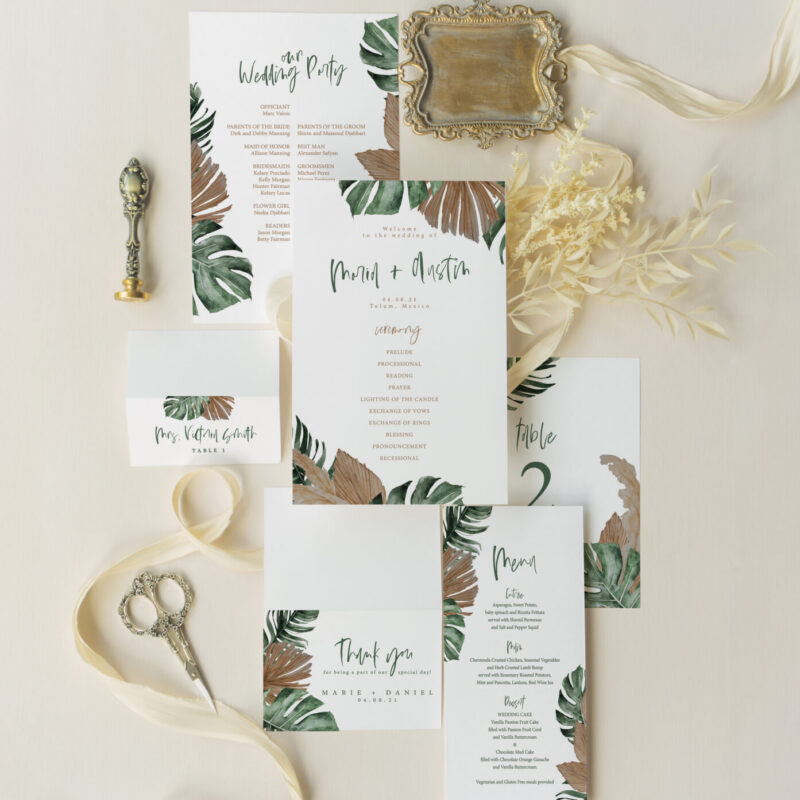 Wedding accessories - Acapulco design