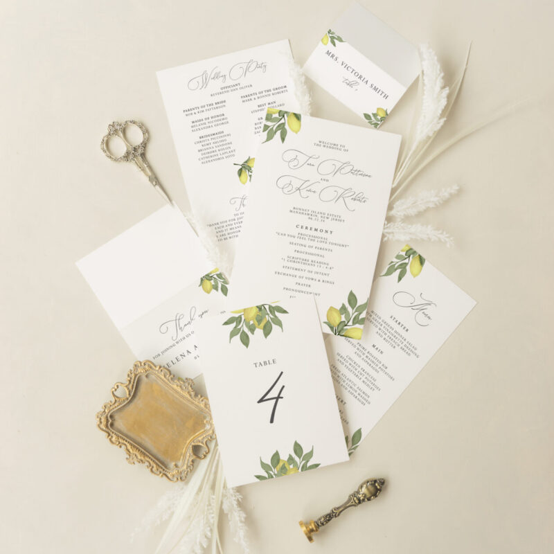 Wedding accessories - Amalfi design