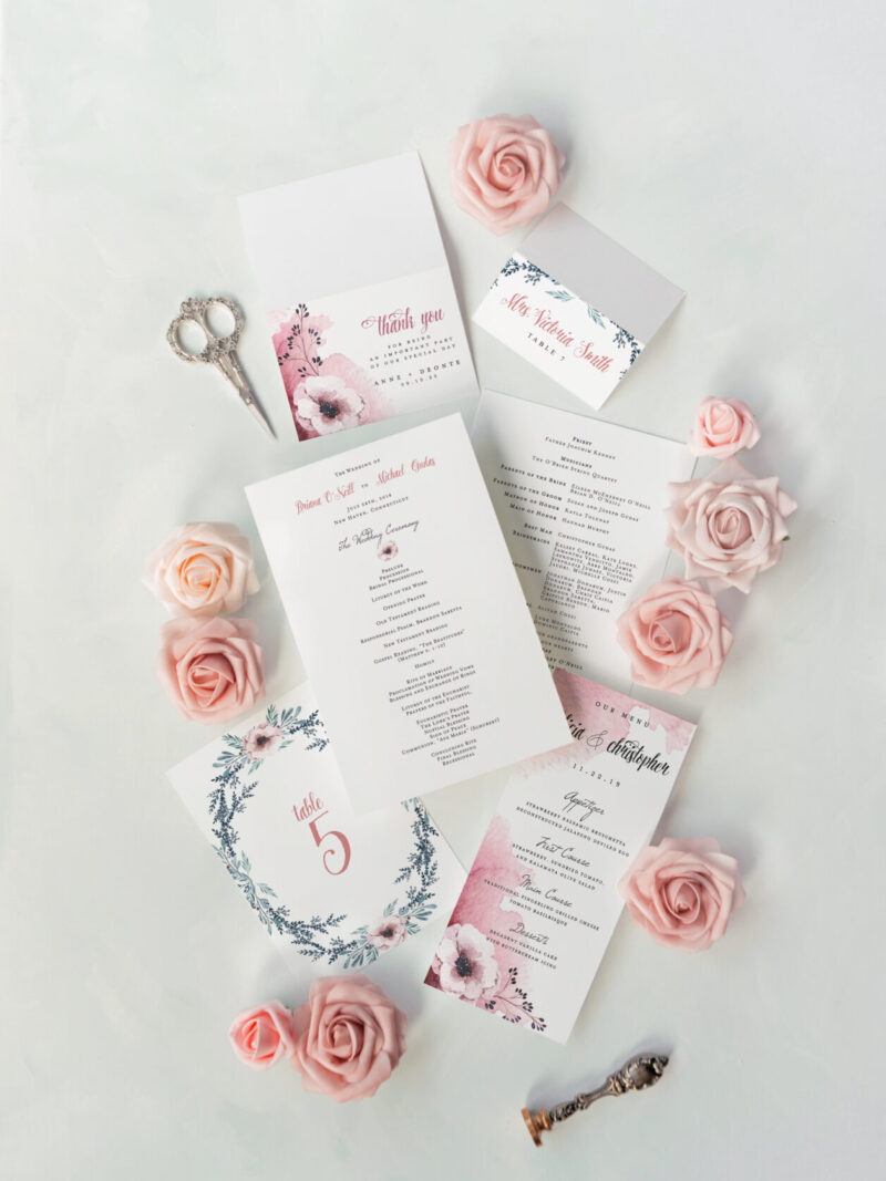 Wedding accessories - Anemone design