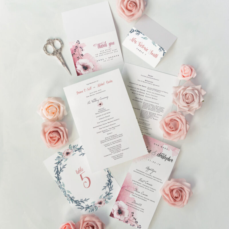 Wedding accessories - Anemone design