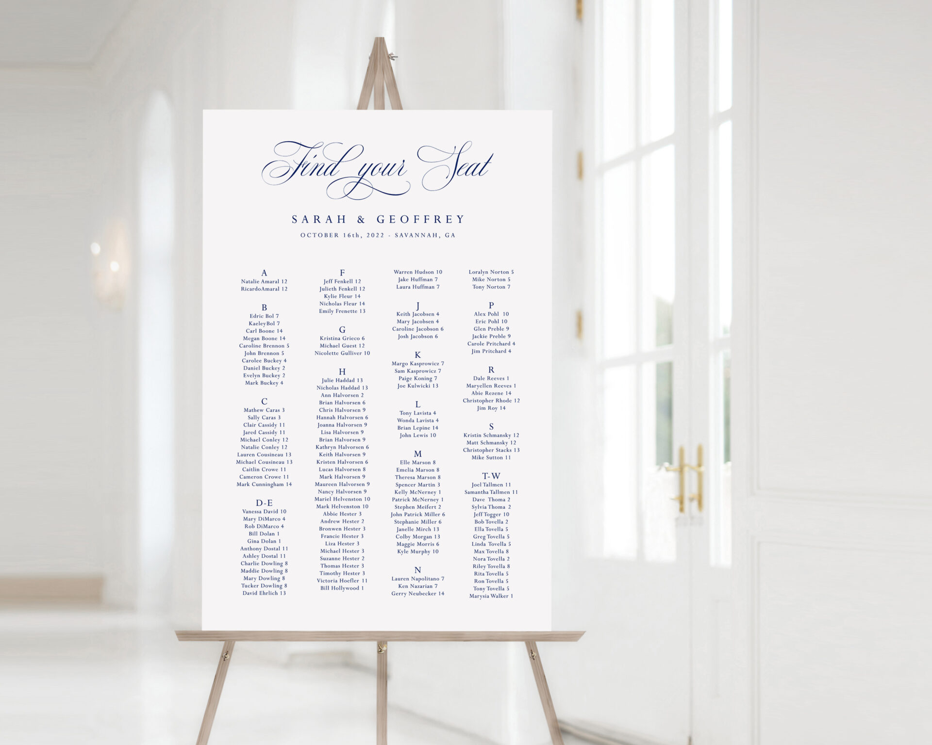 seat chart