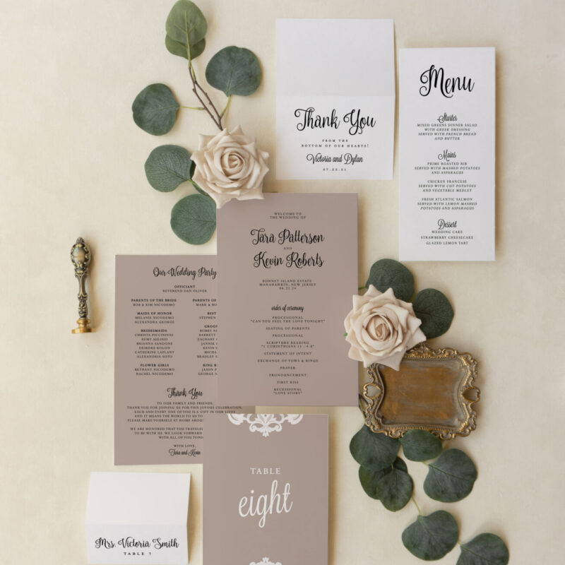 Wedding accessories - Bergamot design