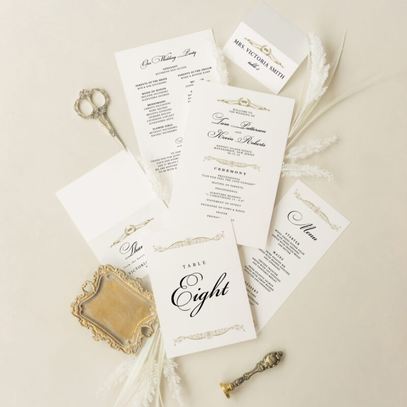 Wedding accessories - Carnation design