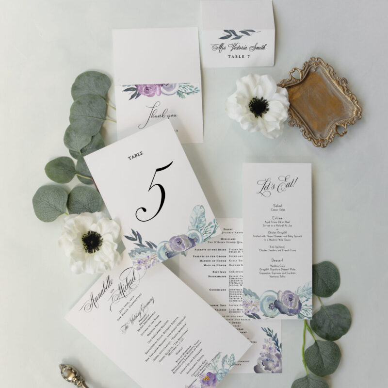 Wedding accessories - Lavender design