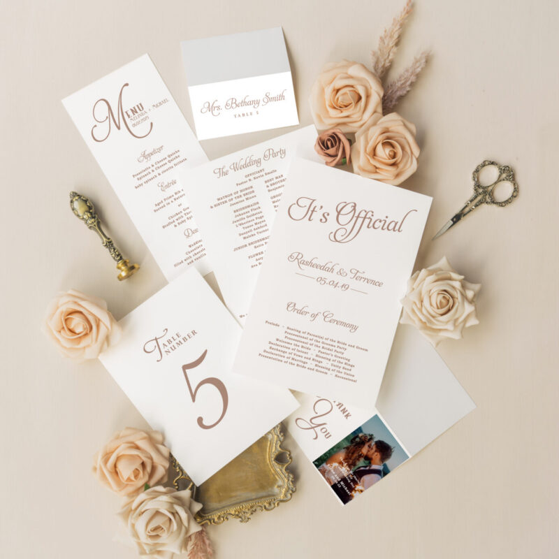 Wedding accessories - Petunia design