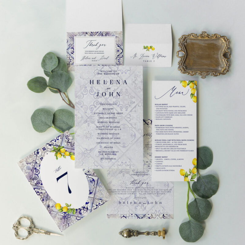 Wedding accessories - Sorrento design