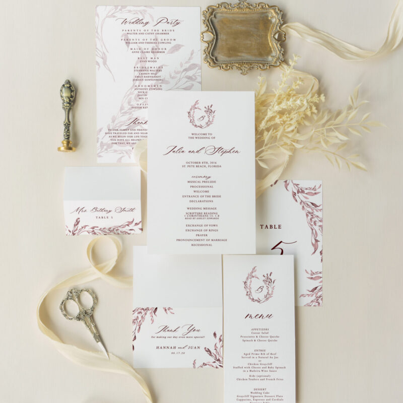 Wedding accessories - Stamford design