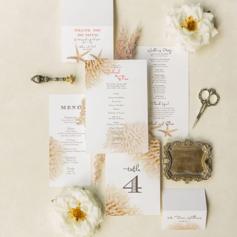 Wedding accessories - Sunset Boulevard design