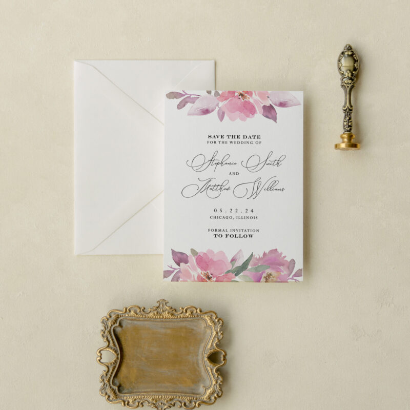 Save the date card - Albany design