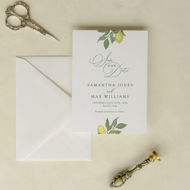 Save the date card - Amalfi design