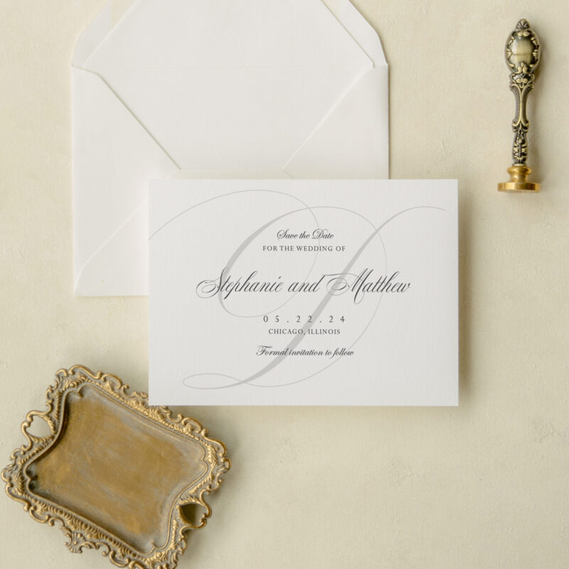 Save the date card - Ashland design