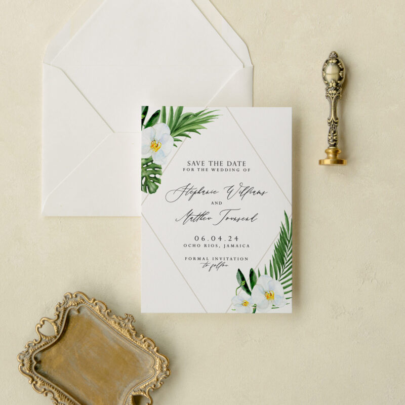 Save the date card - Cozumel design