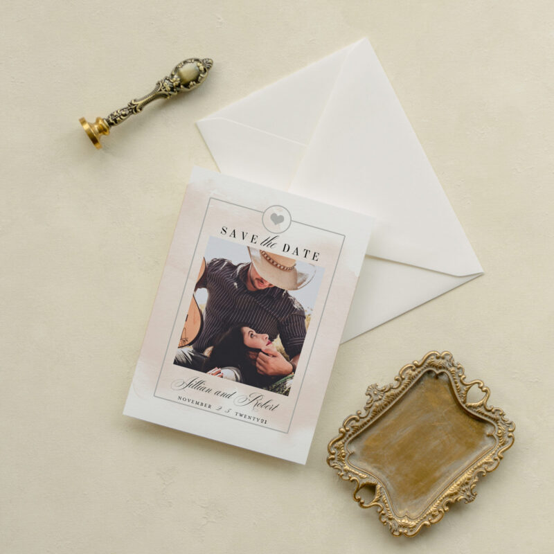 Save the date card - Glowing design