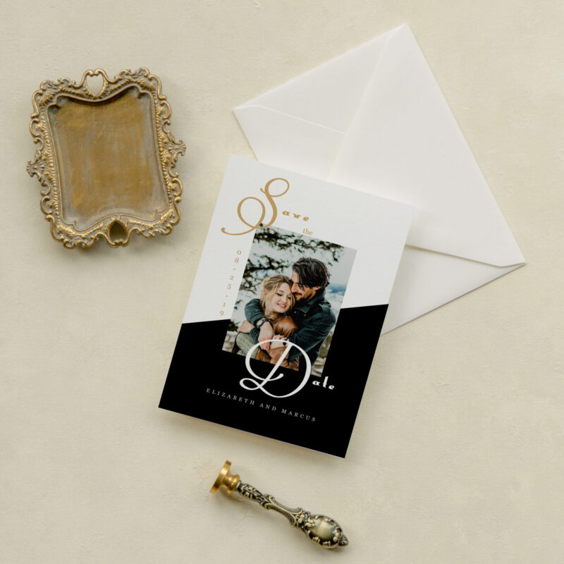 Save the date card - Iris design