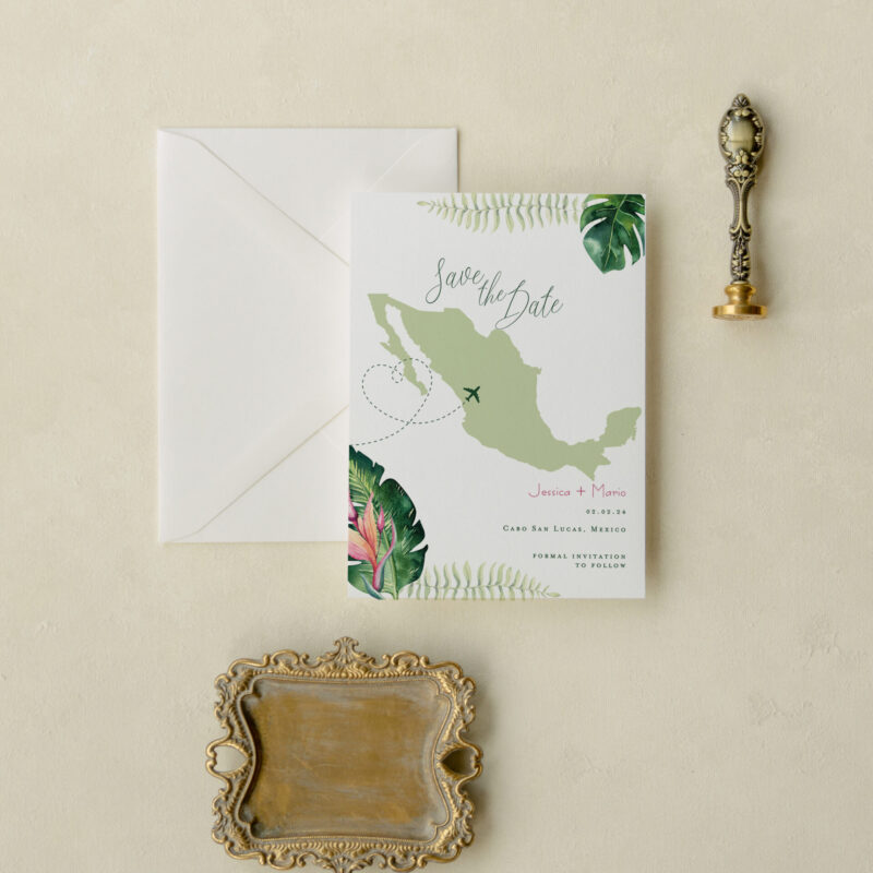 Save the date card - Kauai design