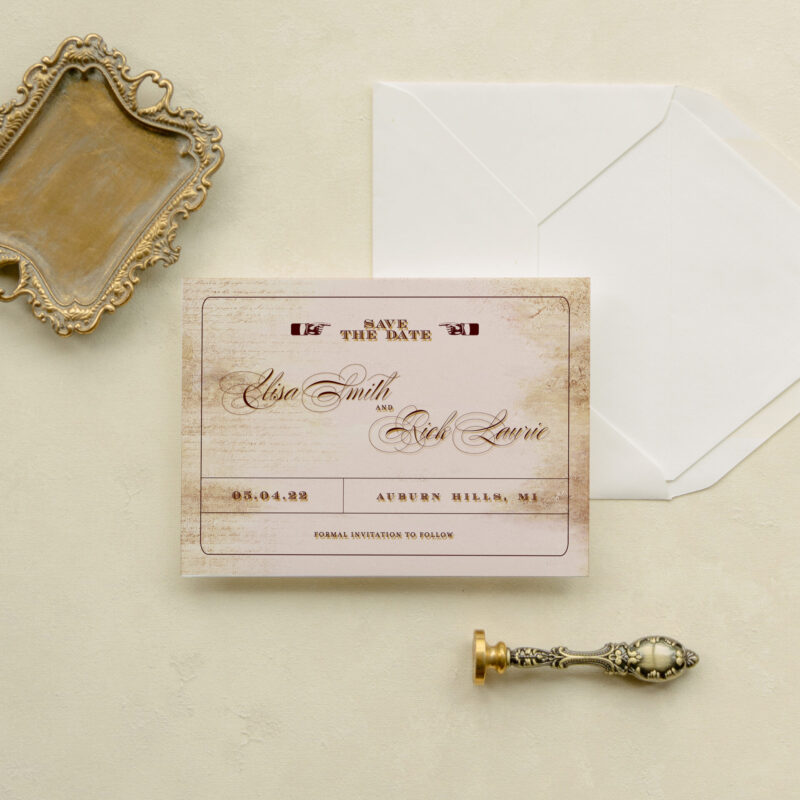 Save the date card - Longview design