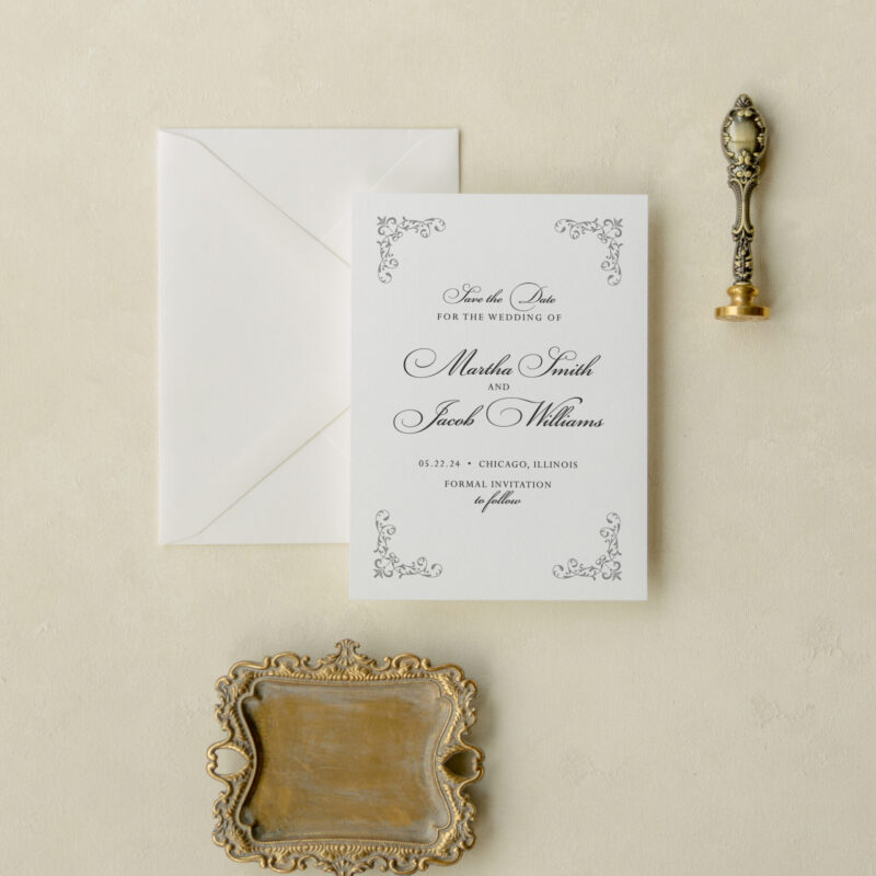 Save the date card - Montgomery design