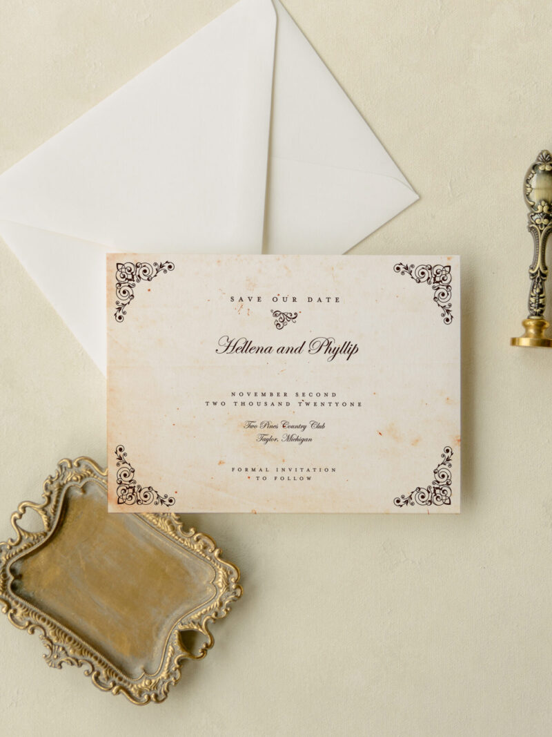 Save the date card - New Orleans design