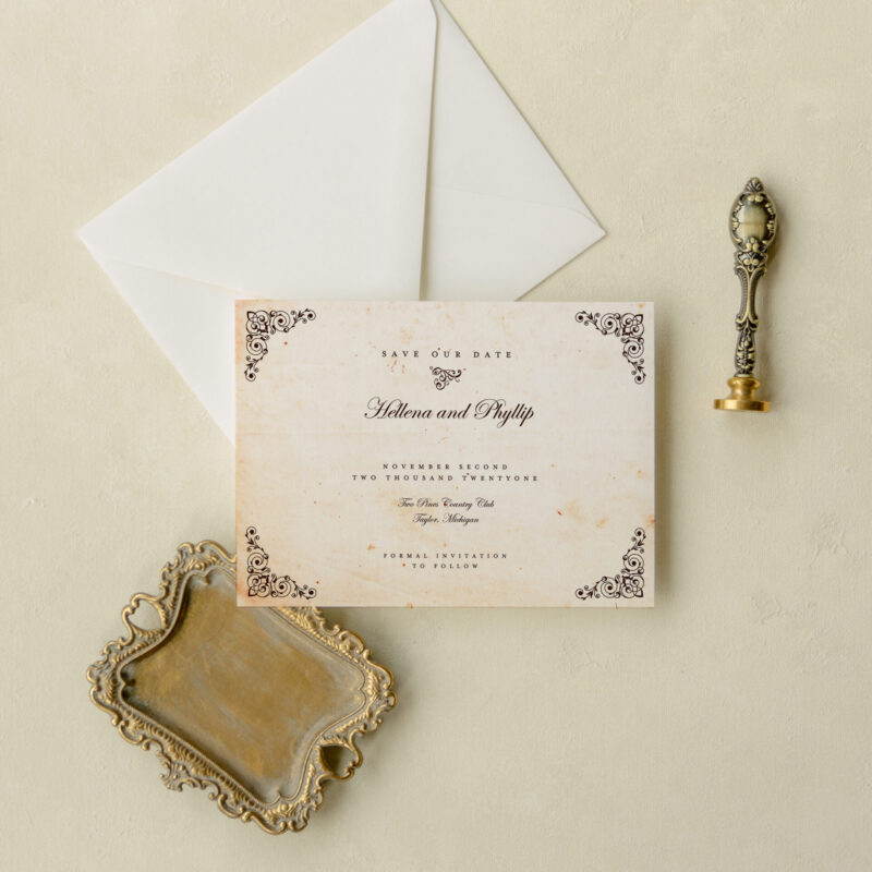 Save the date card - New Orleans design