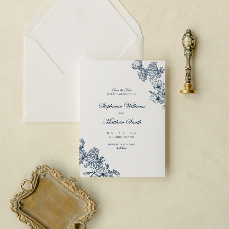 Save the date card - Ozark design