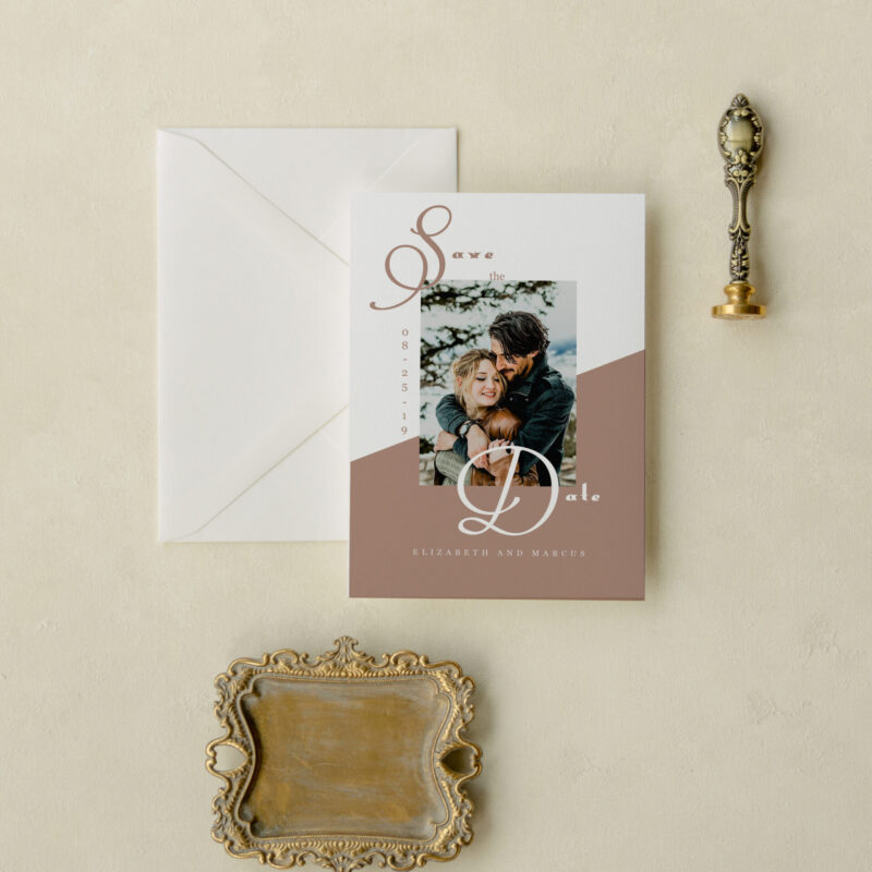 Save the date card - Petunia design