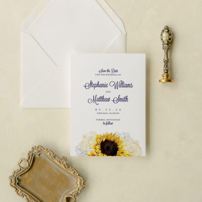 Save the date card - Savannah design