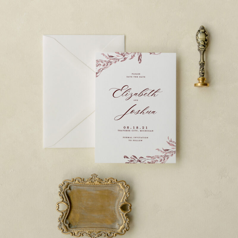 Save the date card - Stamford design