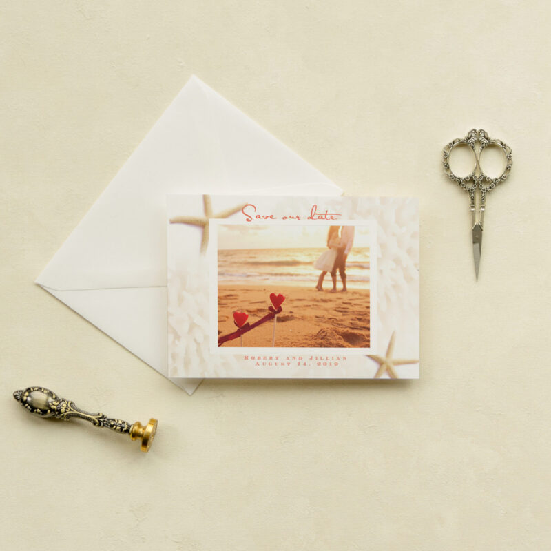 Save the date card - Sunset Boulevard design