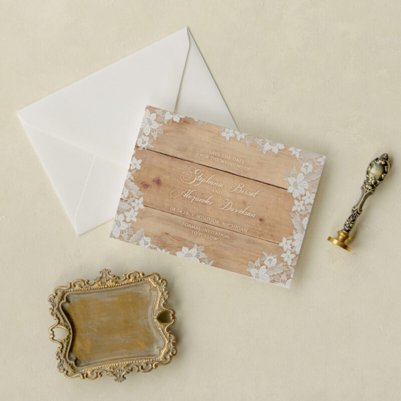Save the date card - Washington design