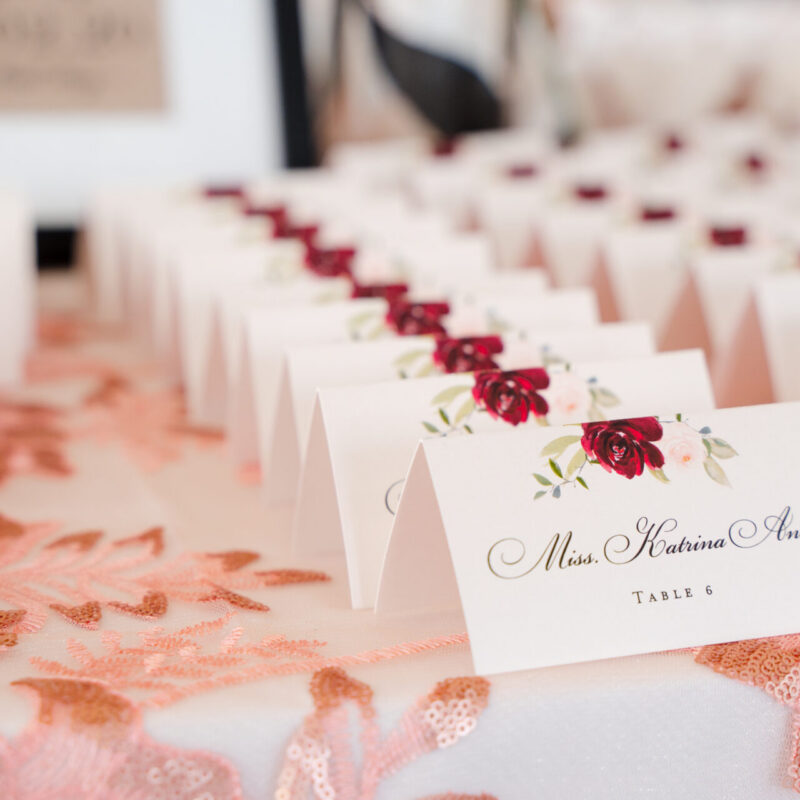 "Lydia" escort card display