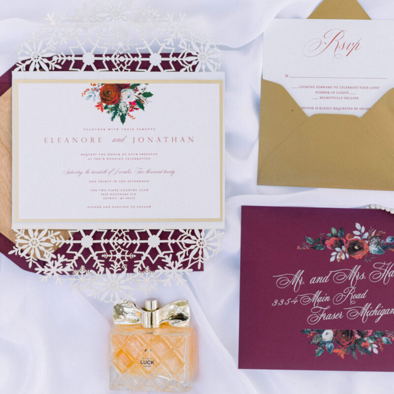 "Noelle" Couture wedding invitation suite