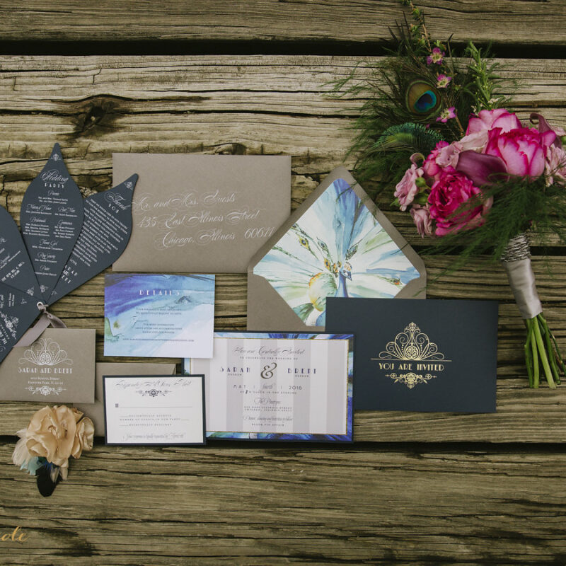 Couture "Peacock" wedding suite