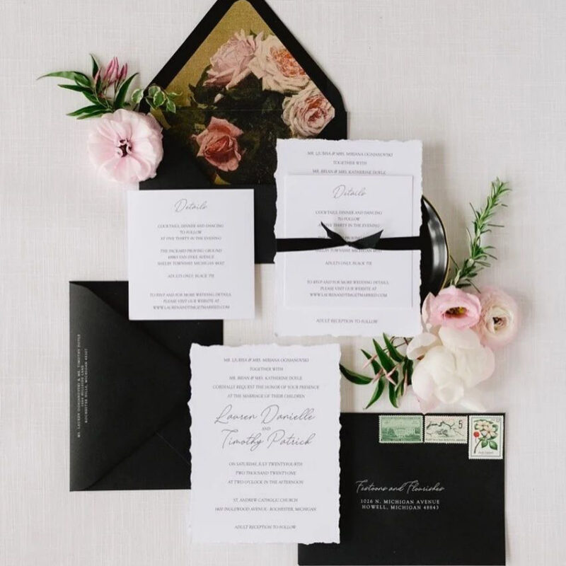 order custom wedding invitations with personalized designs for luxury weddings
