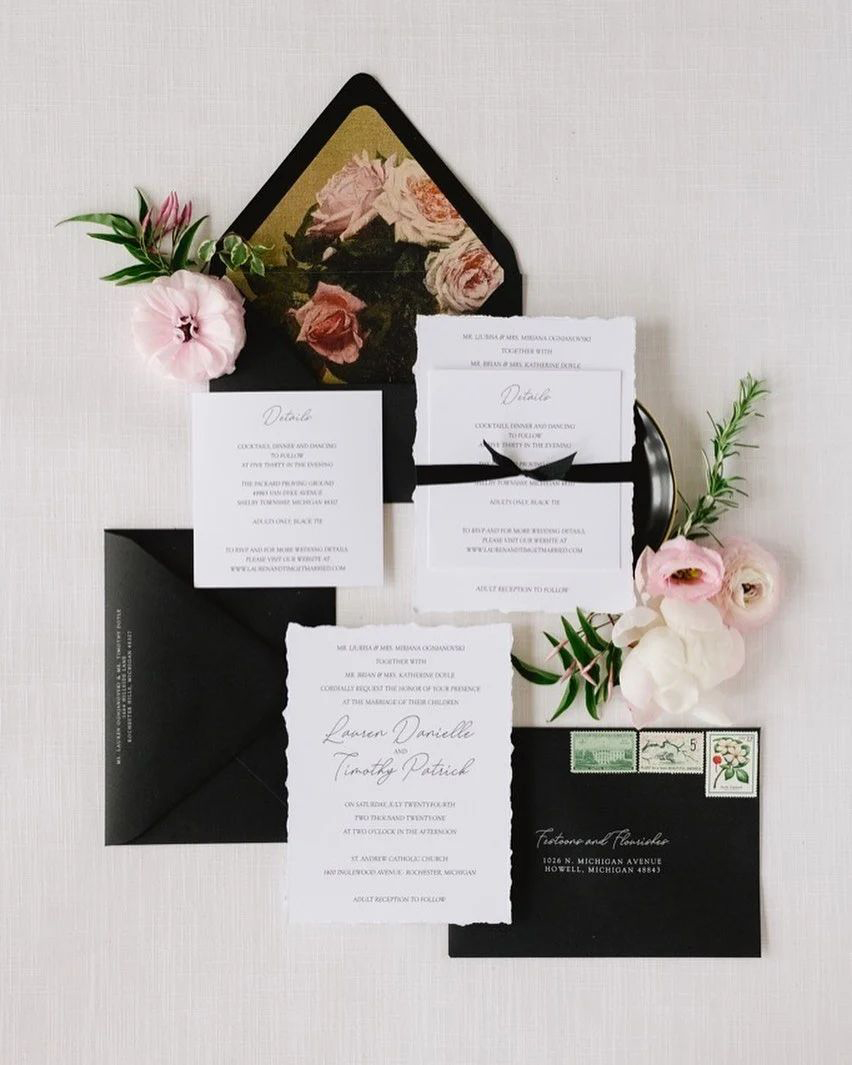 custom wedding invitations and stationery