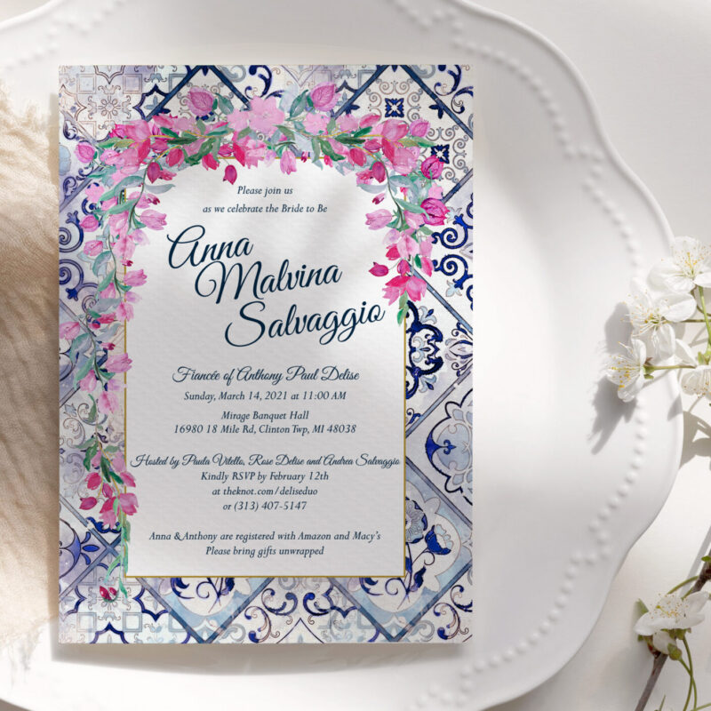 "Anna" bougainvillea shower suite