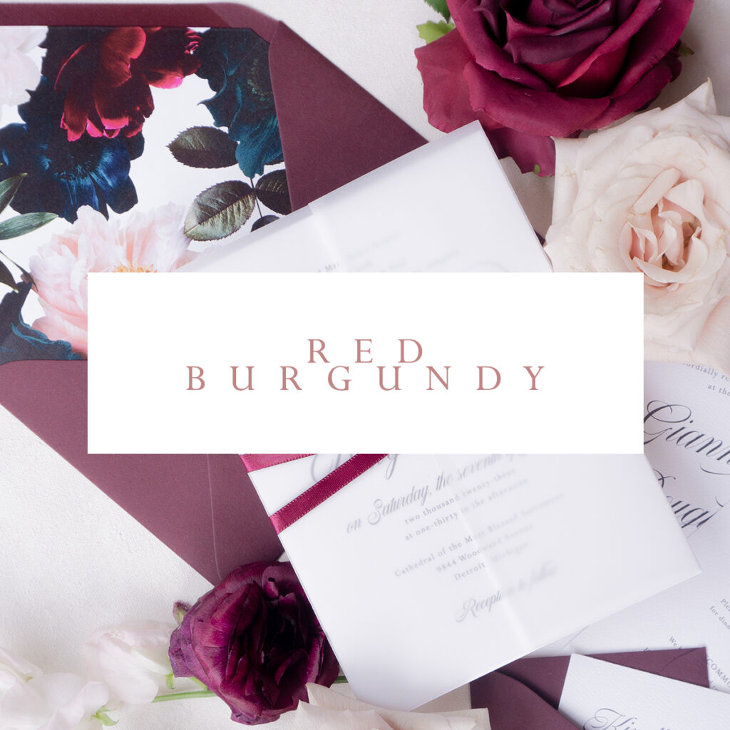 burgundy wedding invitations