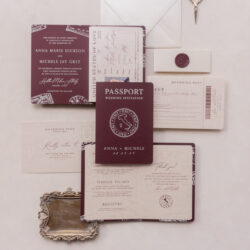 Italian passport wedding invitation