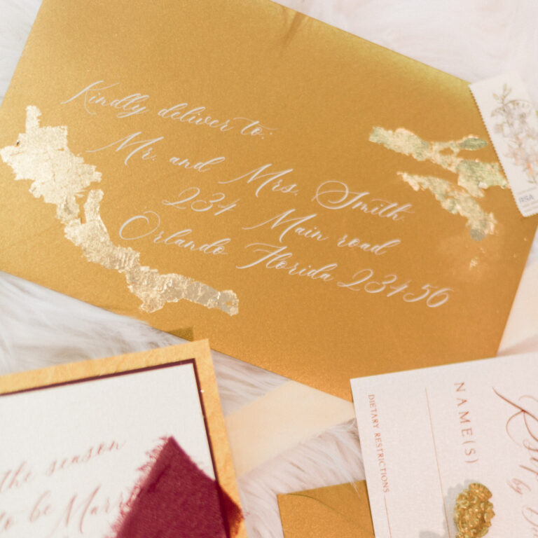 Elegant guest addressing template for printing names and addresses on wedding envelopes