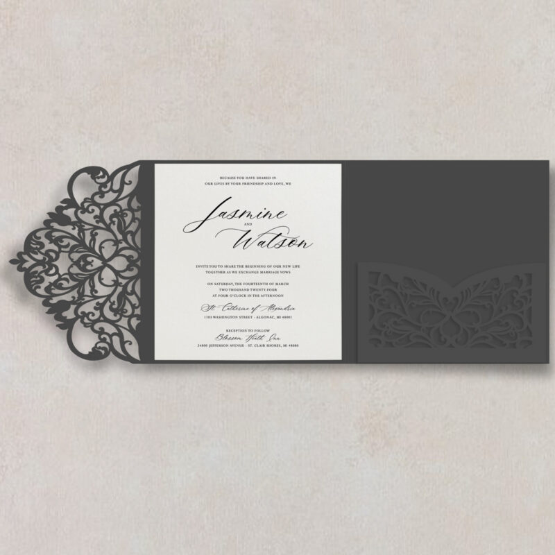 Signature Laser cut pocket folders (Square - 6"x6")