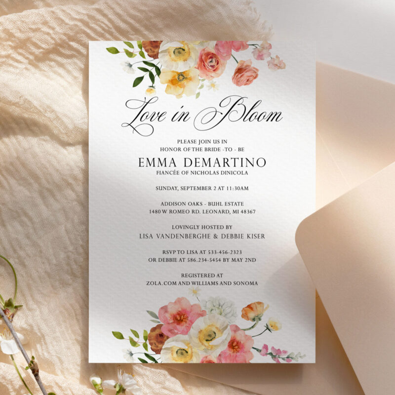 "Deana" love in bloom bridal shower