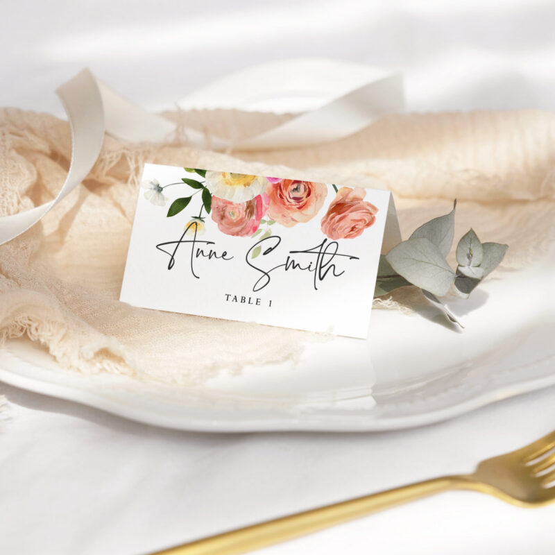 Name cards (Place cards and Escort cards)
