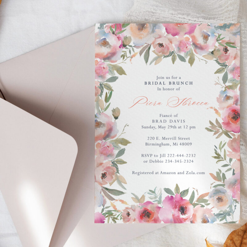 "Piera" elegant floral frame