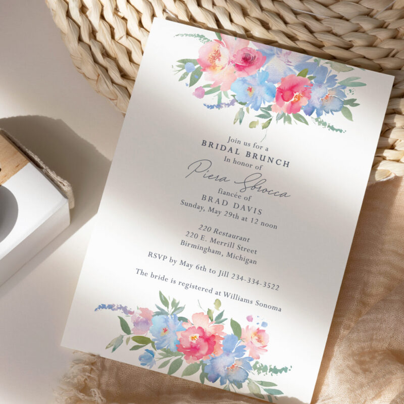 "Fiona" fun floral bridal shower
