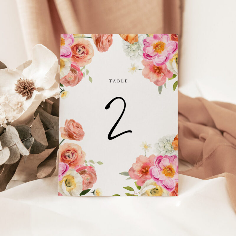 Table number
