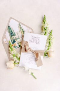 Beautiful custom wedding invitations featuring luxury designs and personalized options for modern and elegant weddings.