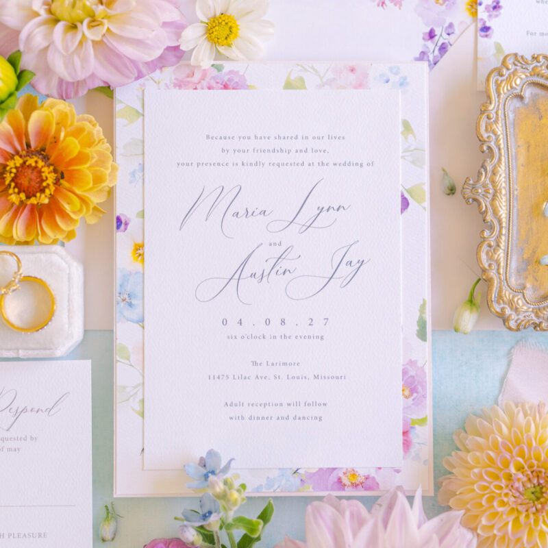 wedding stationery suite and wedding invitations