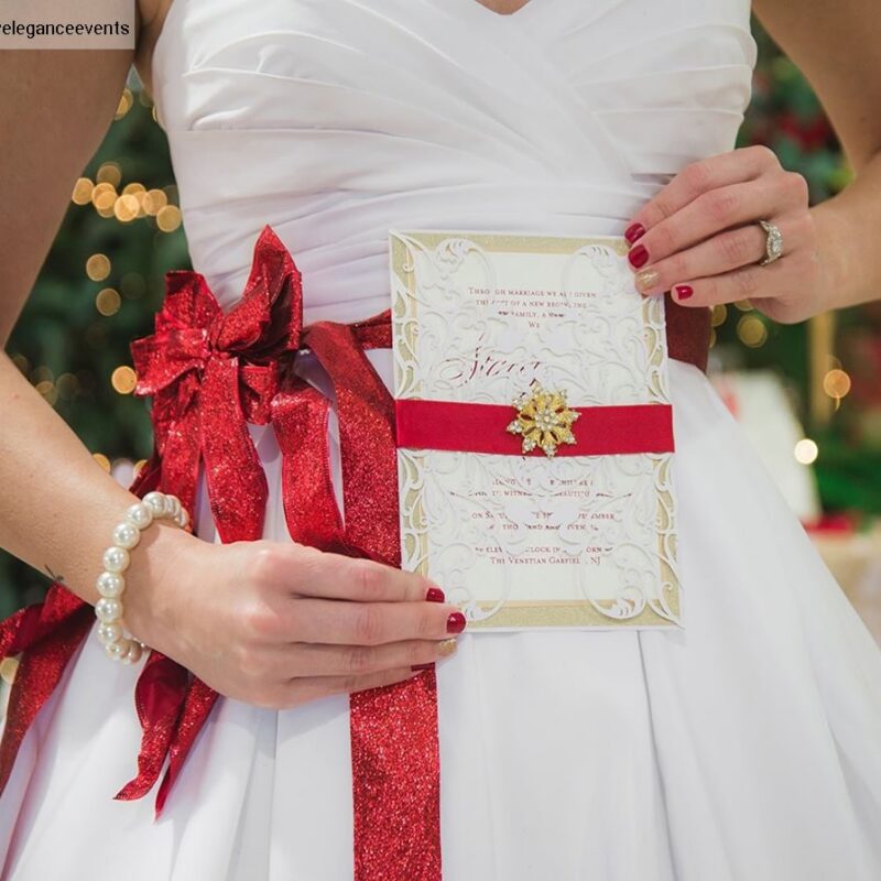 Couture 'Bright Christmas' laser cut invitation card
