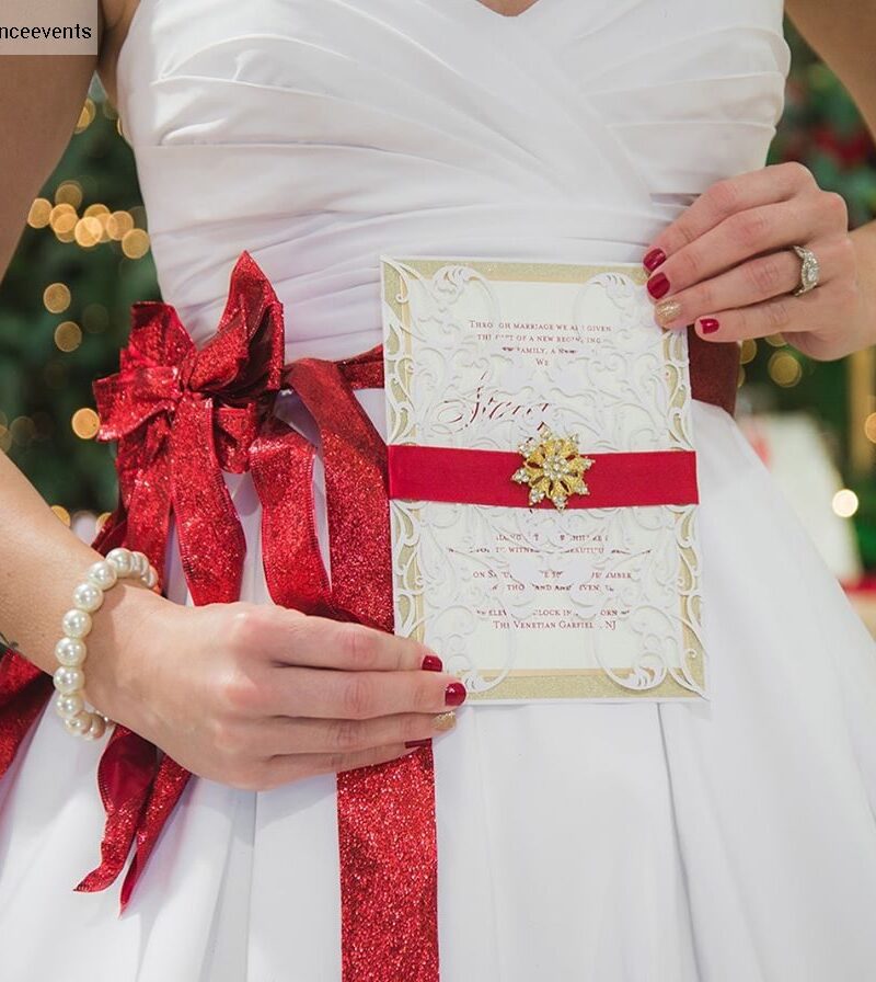 Couture 'Bright Christmas' laser cut invitation card